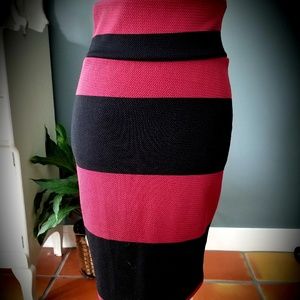 XS Lularoe Striped Cassie Midi Pencil Skirt